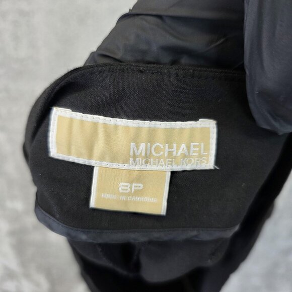 Michael Kors Pants Womens 8 Petite Black Cropped Trouser Dress Work Career - Picture 15 of 16